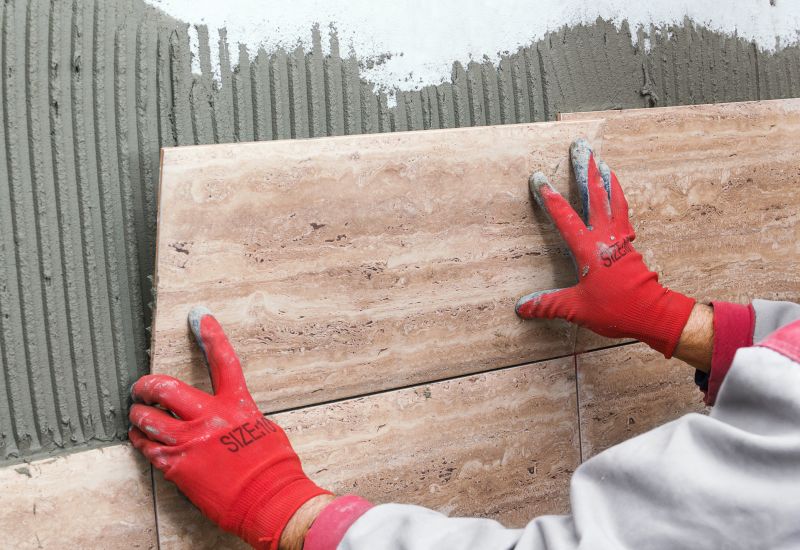 Outdoor Vct Tile Installation in Fall